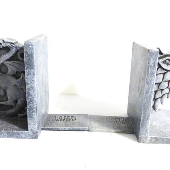 DEC1 - 2013 DRAGON vintage Game of Thrones WINTER COMING Dragon Bookends HBO - Picture 3 of 13